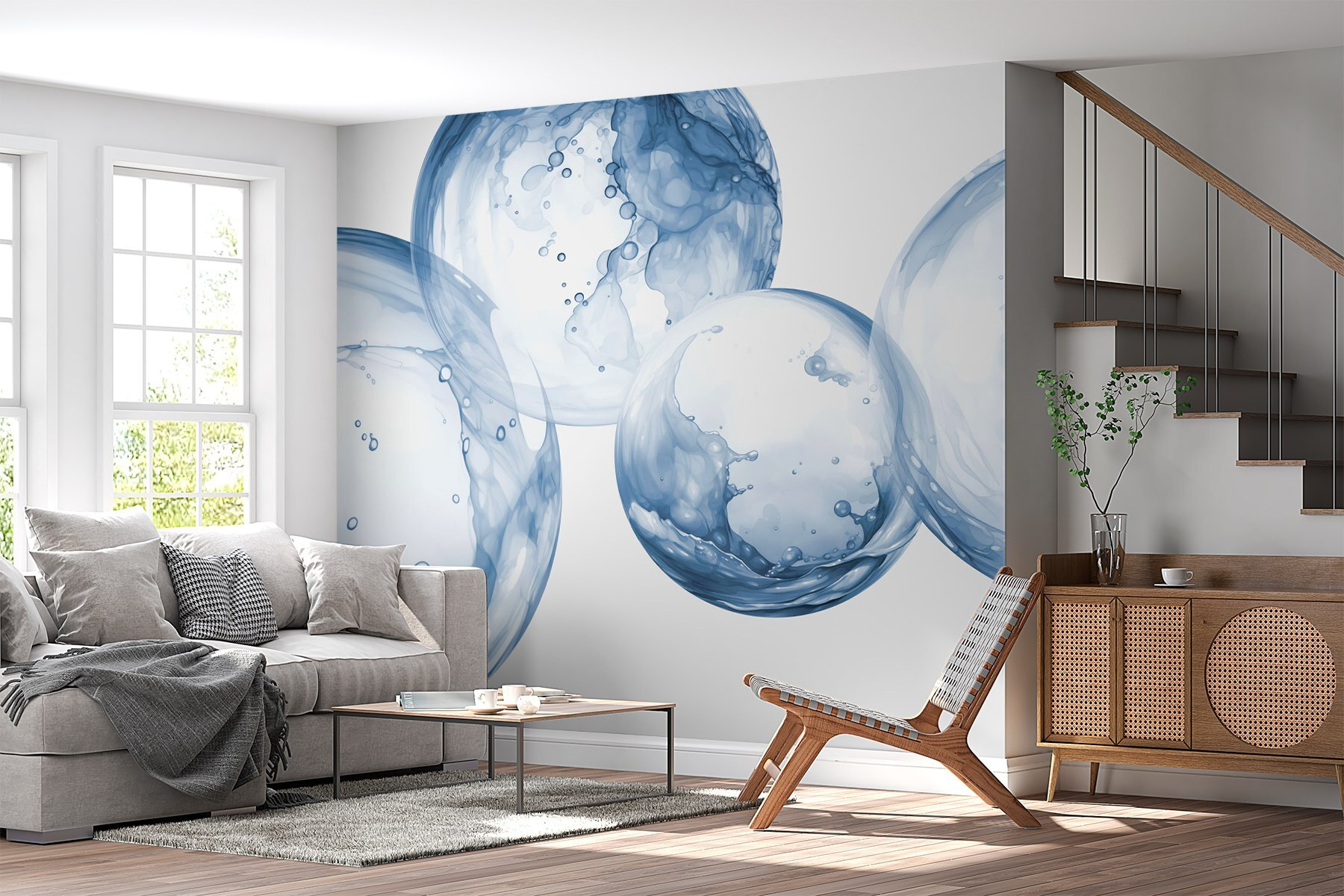 Group of bubbles with bubbles in the air