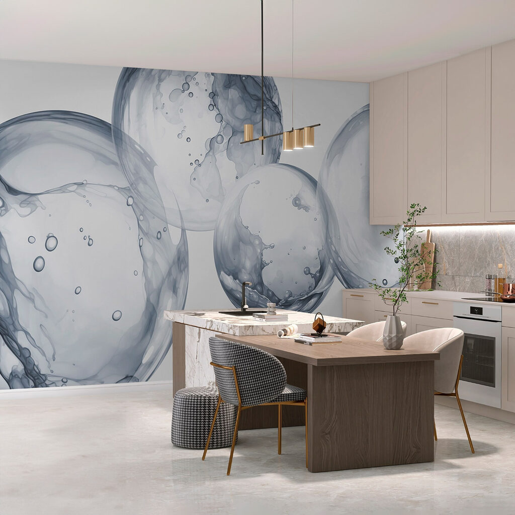 Group of bubbles with bubbles in the air