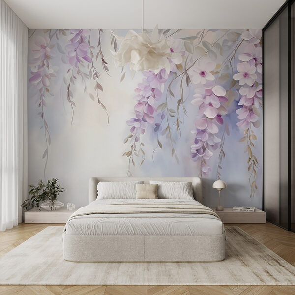 Malerei von Blumen auf einem Zweig Malerei von Blumen auf einem Zweig
