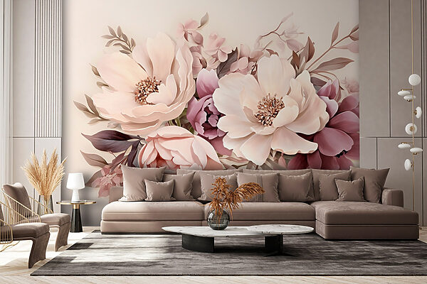 Gruppe von Blumen auf einem weißen Hintergrund Gruppe von Blumen auf einem weißen Hintergrund