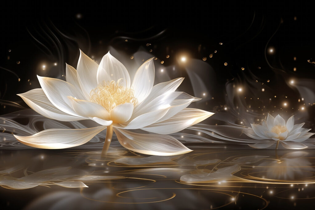 Weiße Blume im Wasser Weiße Blume im Wasser