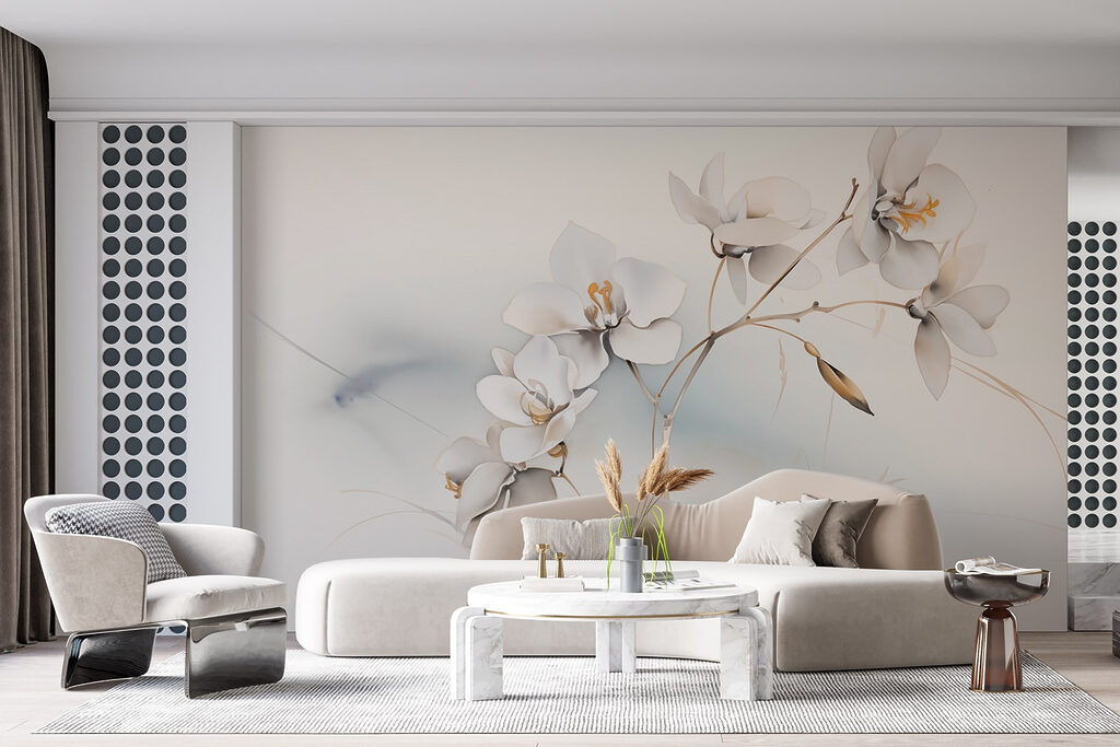 White flowers on a branch