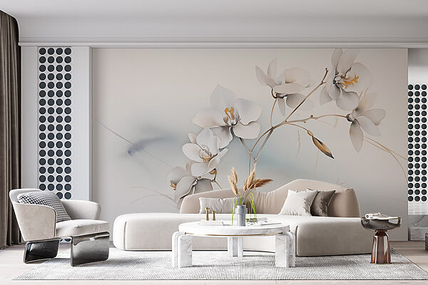 White flowers on a branch