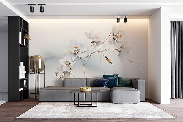 White flowers on a branch