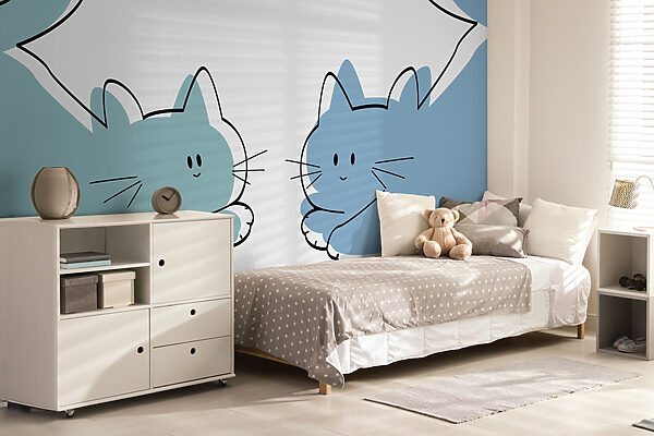 Ein paar liegende Katzen Ein paar liegende Katzen