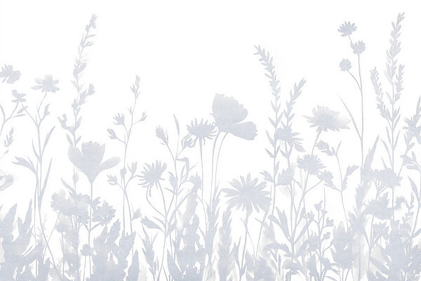 Weiße Blumensilhouetten Weiße Blumensilhouetten