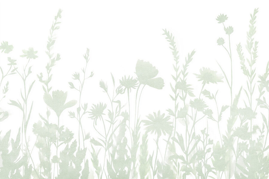 Skurrile florale Silhouette Design angezeigt Skurrile florale Silhouette Design angezeigt