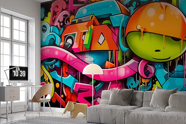 Graffiti an einer Wand Graffiti an einer Wand