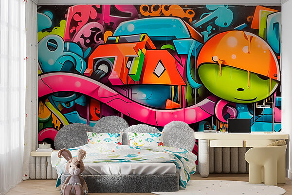 Graffiti an einer Wand Graffiti an einer Wand