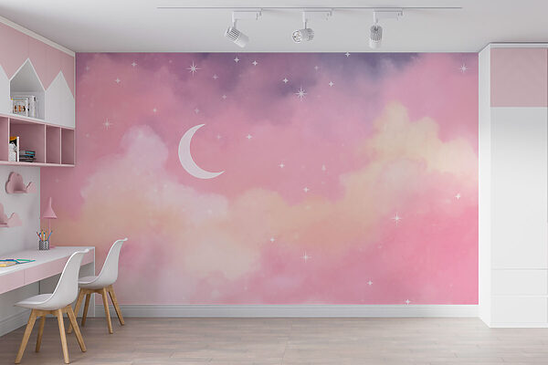 Mond und Sterne am Himmel Mond und Sterne am Himmel