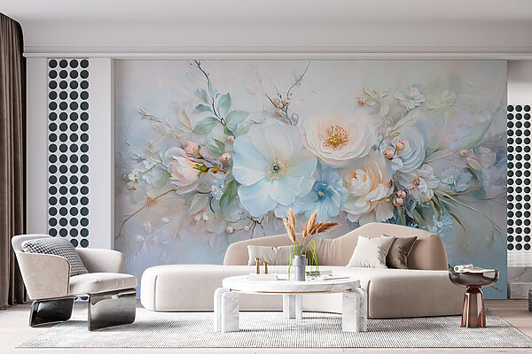 Malerei von Blumen und Blättern Malerei von Blumen und Blättern