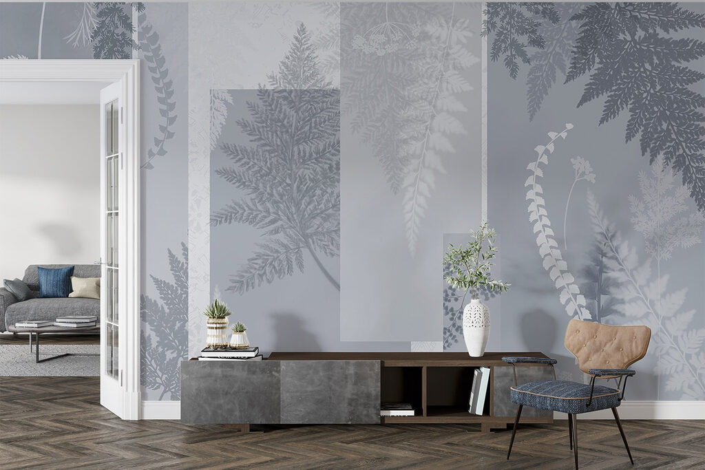 Grey and white floral pattern Grey and white floral pattern