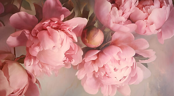 Gruppe von rosa Blumen Gruppe von rosa Blumen