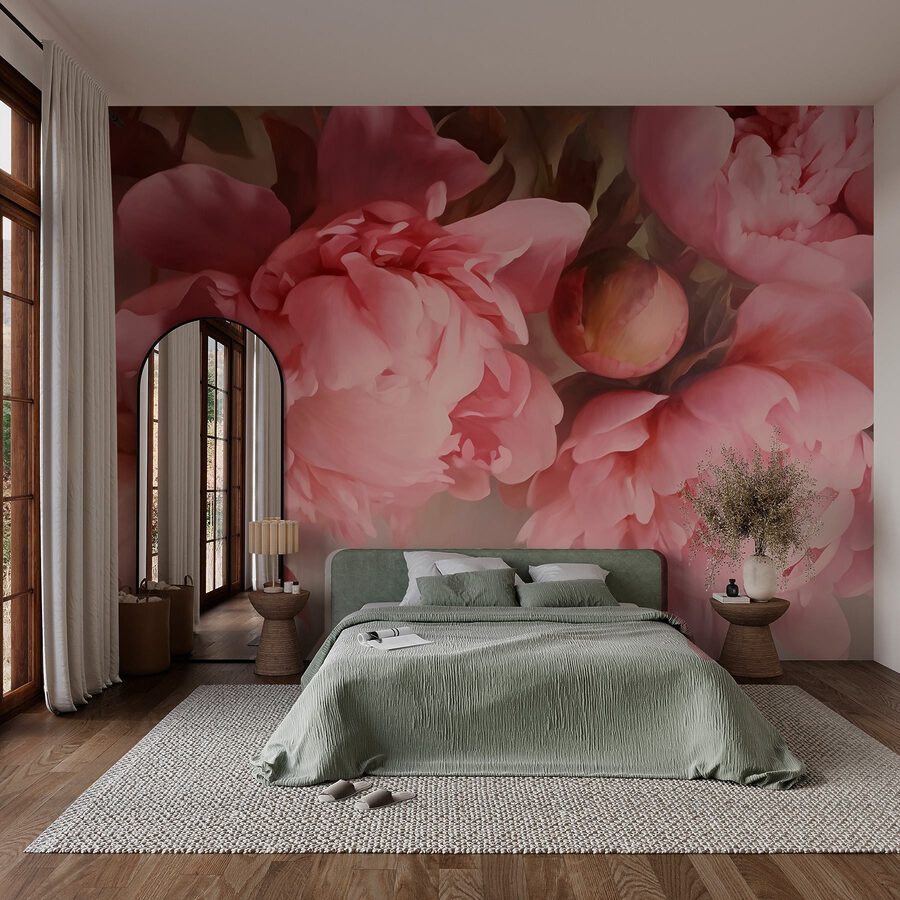 Gruppe von rosa Blumen