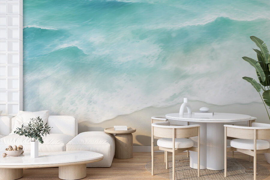 Strand mit Wellen und Sand Strand mit Wellen und Sand