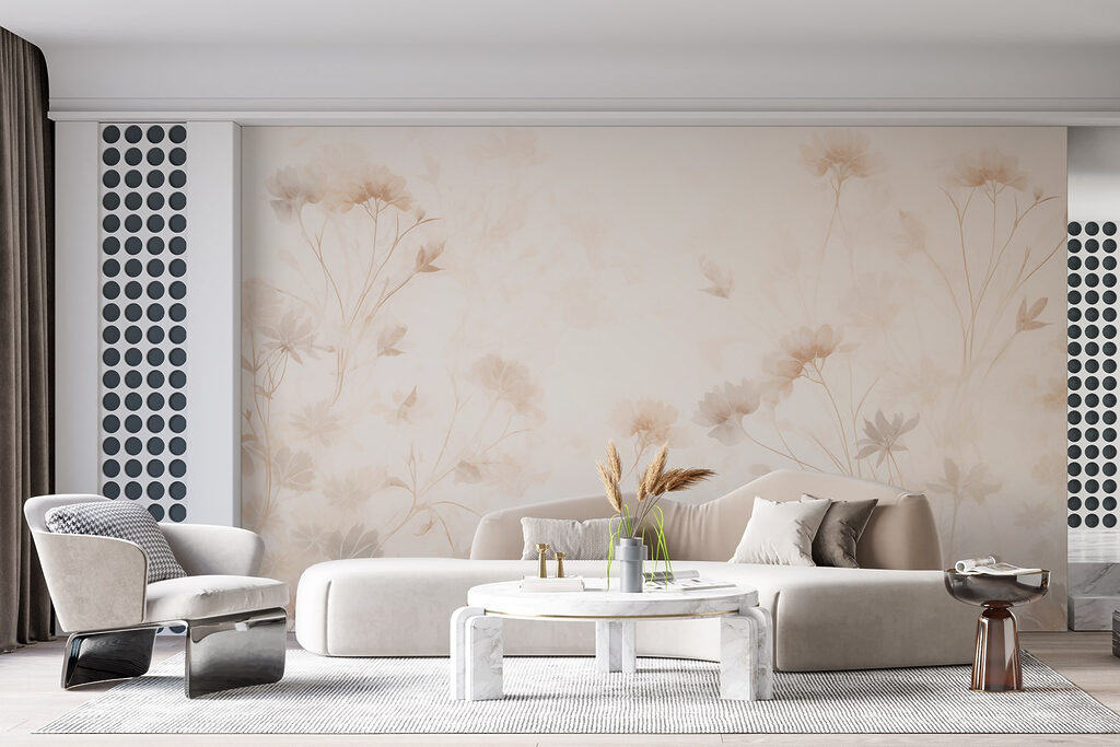 White and pink floral pattern