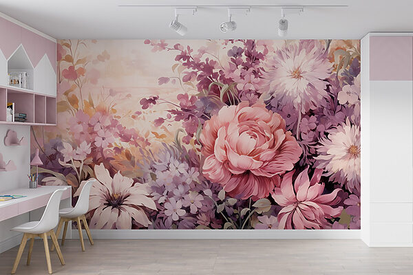 Malerei von Blumen und Blättern Malerei von Blumen und Blättern