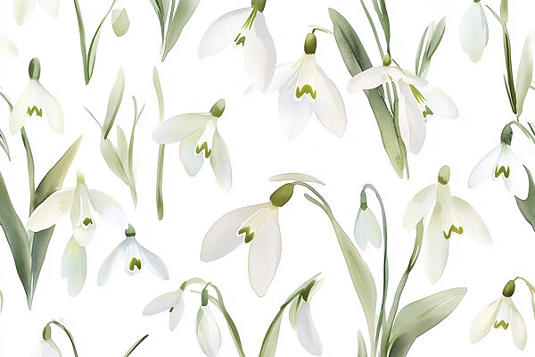Muster aus weißen Blumen Muster aus weißen Blumen