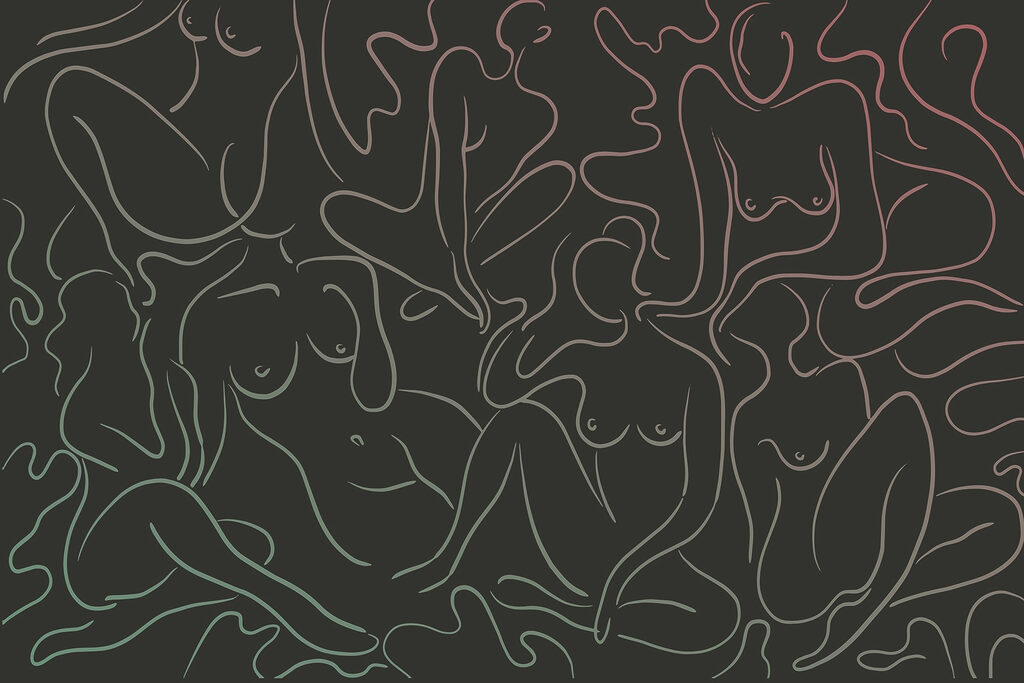 Group of women's body