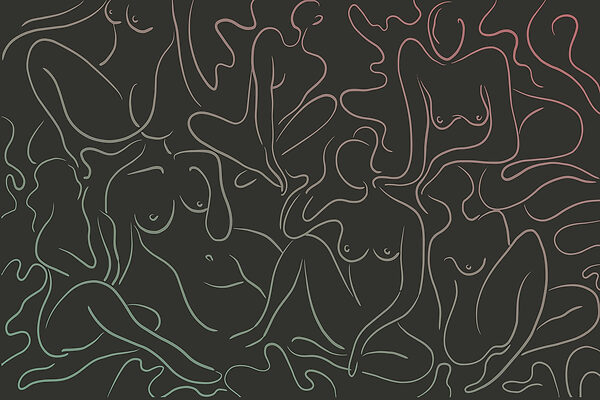 Group of women's body Group of women's body