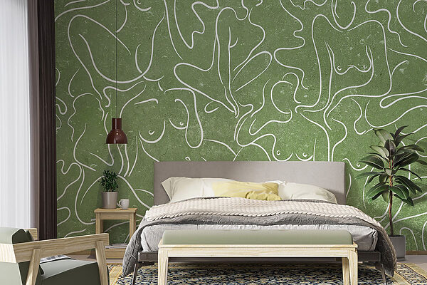 Drawing of a group of women