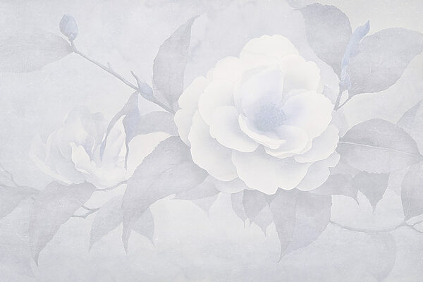 Weiße Blume mit Blättern Weiße Blume mit Blättern