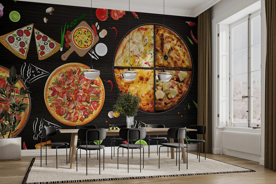 Pizzen auf einem Tisch