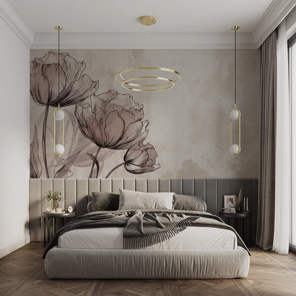Zeichnung von Blumen auf einem weißen Hintergrund Zeichnung von Blumen auf einem weißen Hintergrund