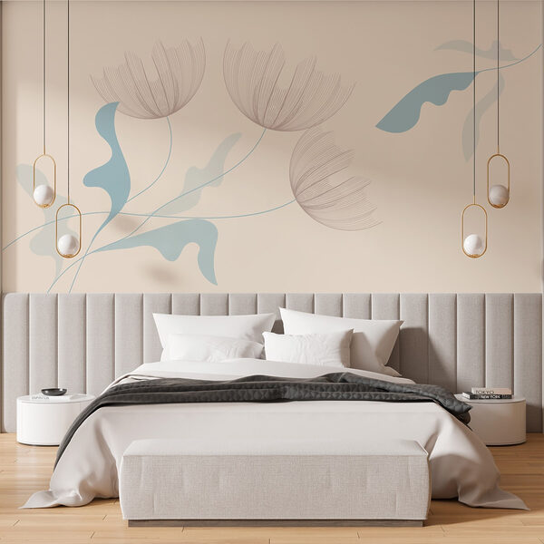 Drawing of flowers and leaves