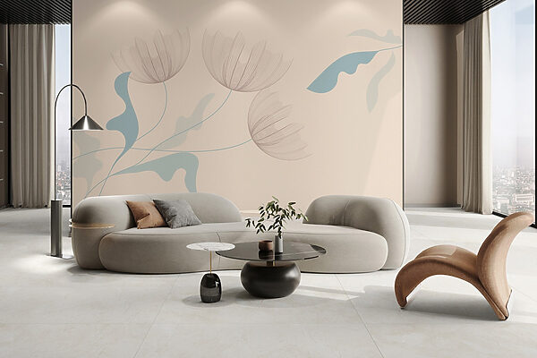 Drawing of flowers and leaves