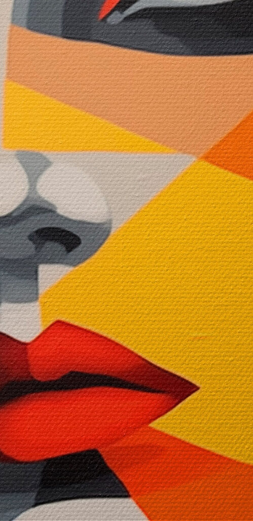 Painting of a woman's face Painting of a woman's face