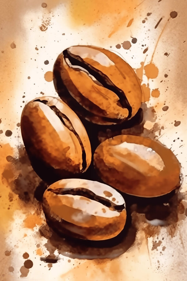 Gruppe von Kaffeebohnen Gruppe von Kaffeebohnen