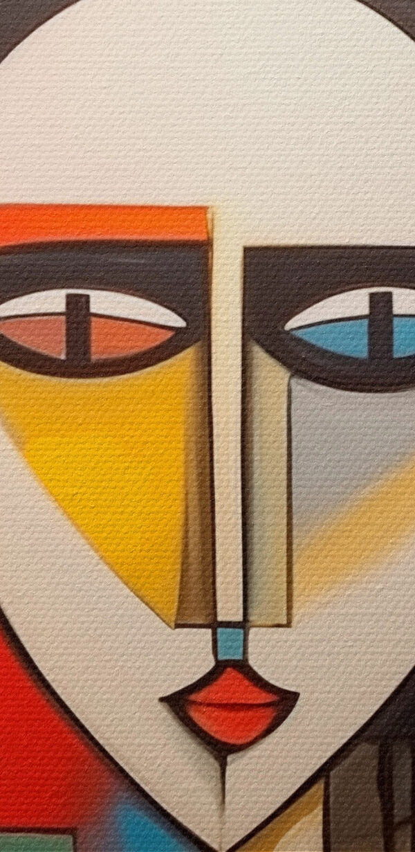 Gruppe von Gesichtern auf einer Wand gemalt Gruppe von Gesichtern auf einer Wand gemalt