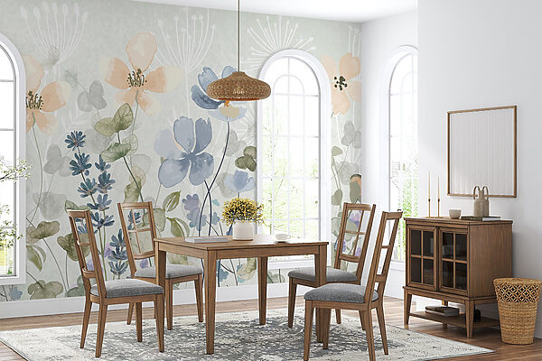Malerei von Blumen und Blättern Malerei von Blumen und Blättern