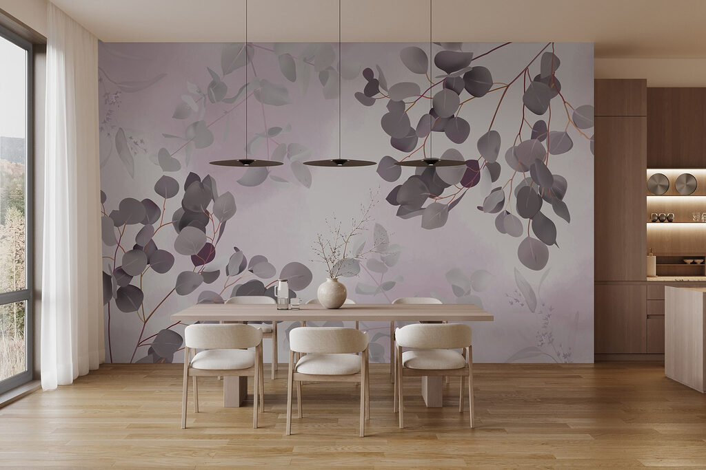 Delicate leaves on soft background