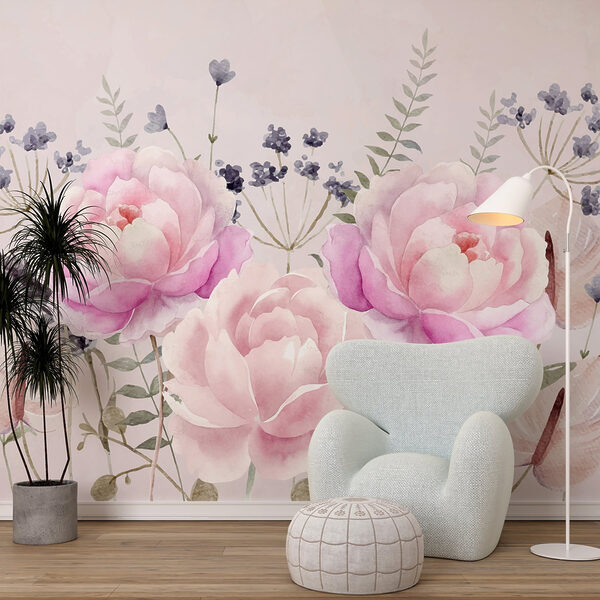 Aquarellmalerei von Blumen Aquarellmalerei von Blumen