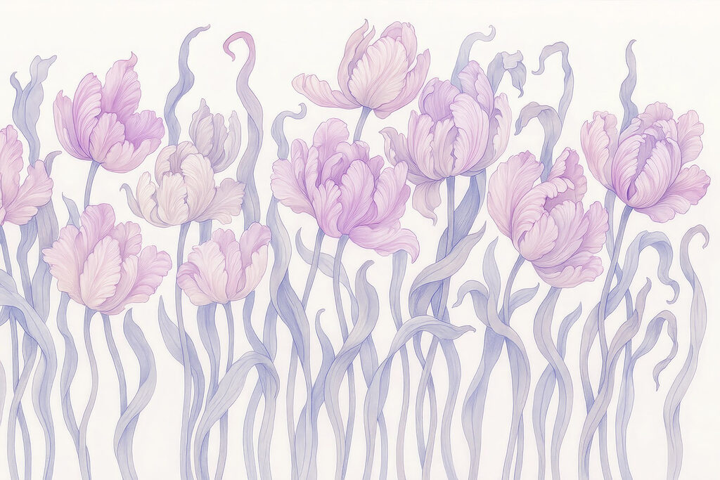 Gruppe violetter Blumen Gruppe violetter Blumen