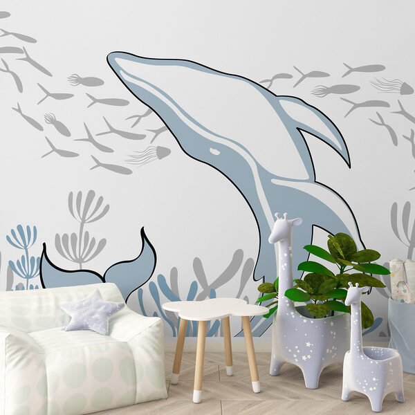 Dolphin swimming in the ocean