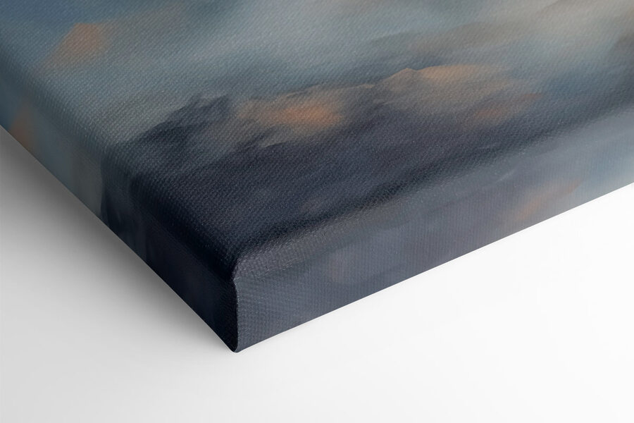 Bergkette mit Wolken