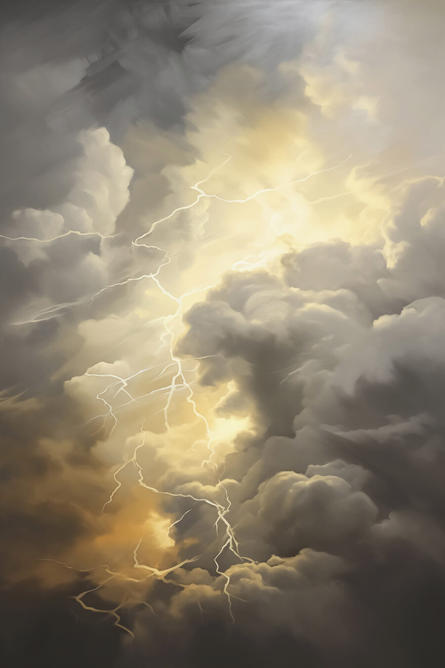 Wandbilder Ein Blitz schlägt in den Himmel ein – Bild 7