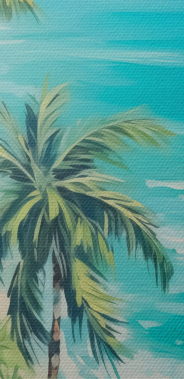 Strand mit Palmen und blauem Wasser Strand mit Palmen und blauem Wasser