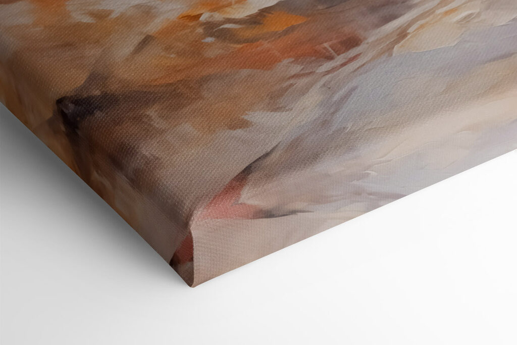 Painting of a snowy mountain range