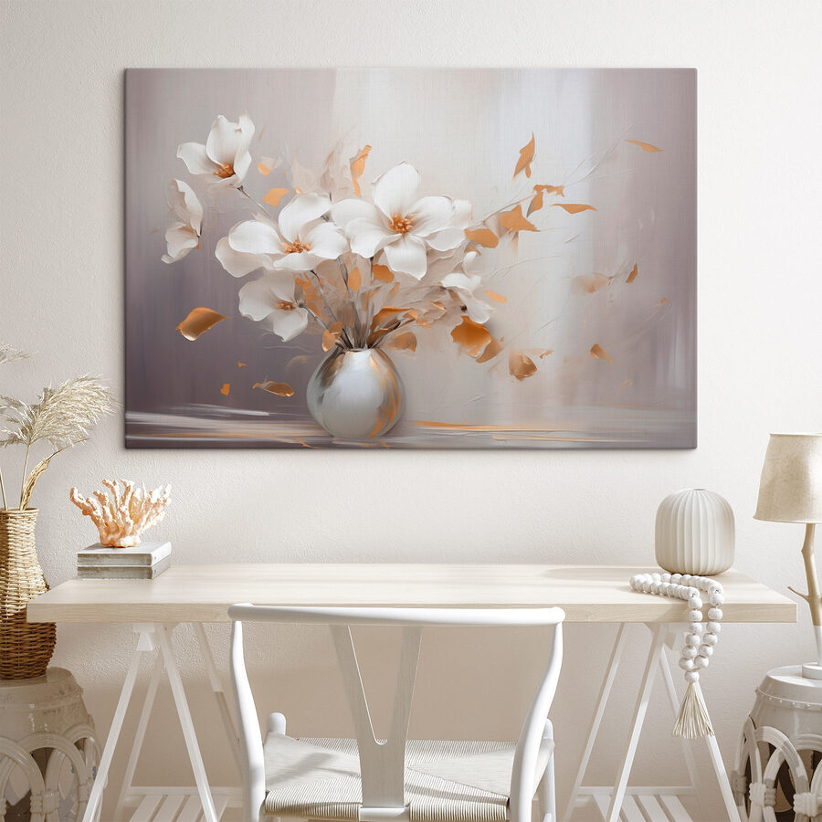 Elegante Blumen in einer stilvollen Vase Elegante Blumen in einer stilvollen Vase