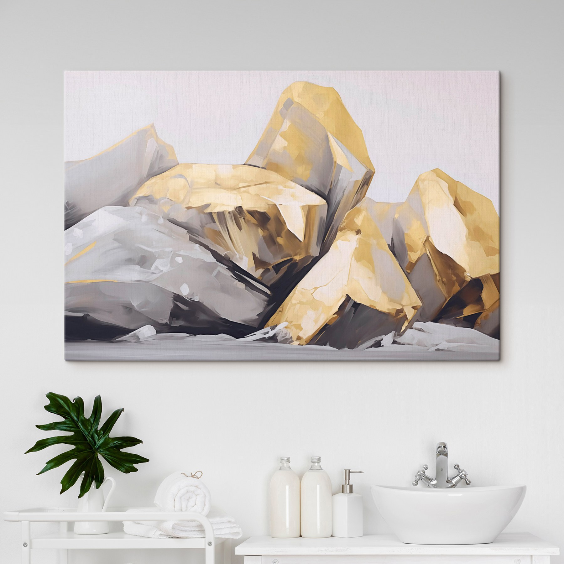 Majestic rock formations in soft hues