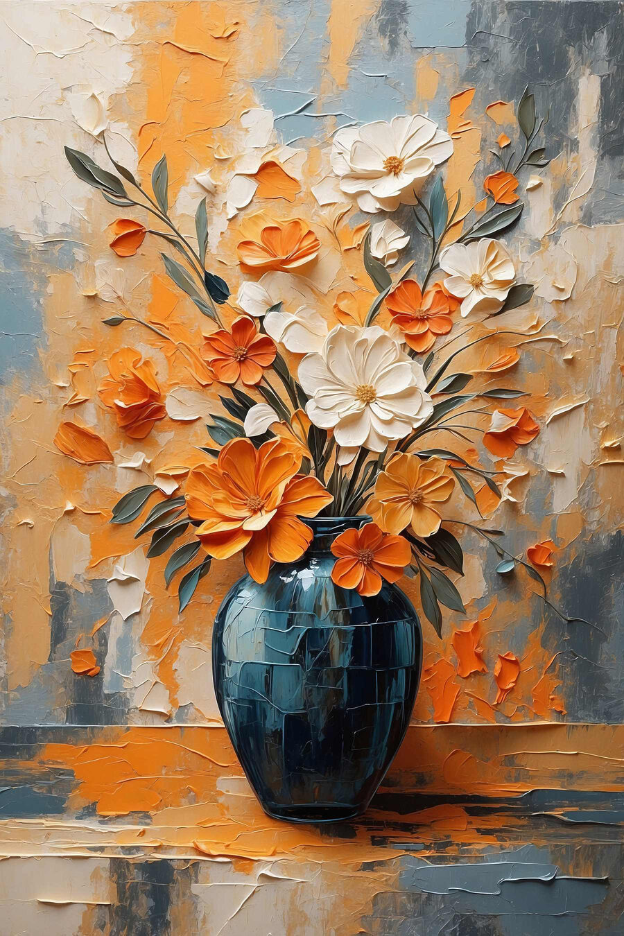 Gemälde von Blumen in einer Vase