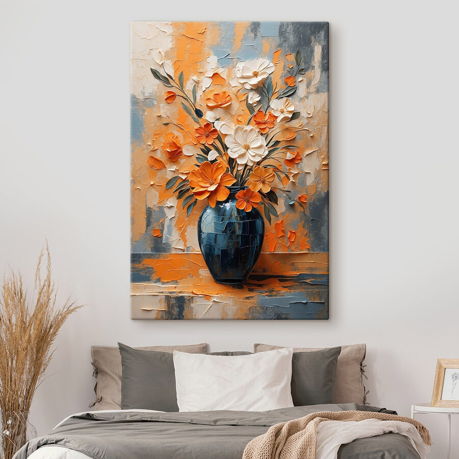 Gemälde von Blumen in einer Vase