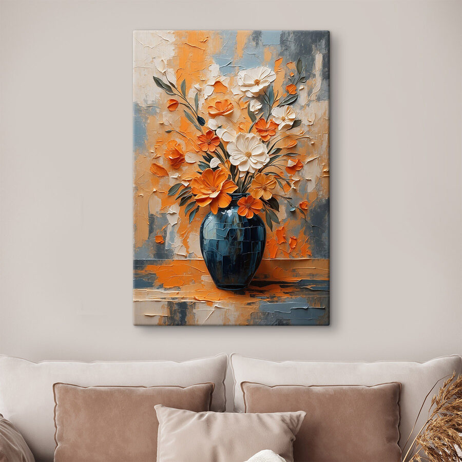 Gemälde von Blumen in einer Vase