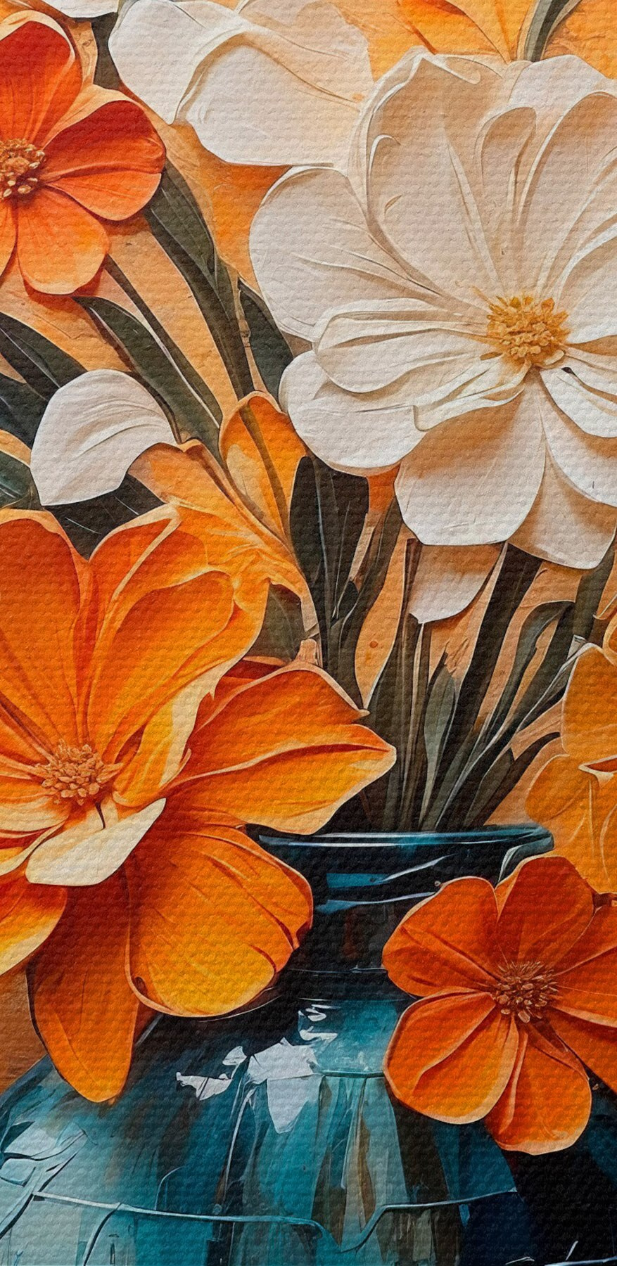 Gemälde von Blumen in einer Vase