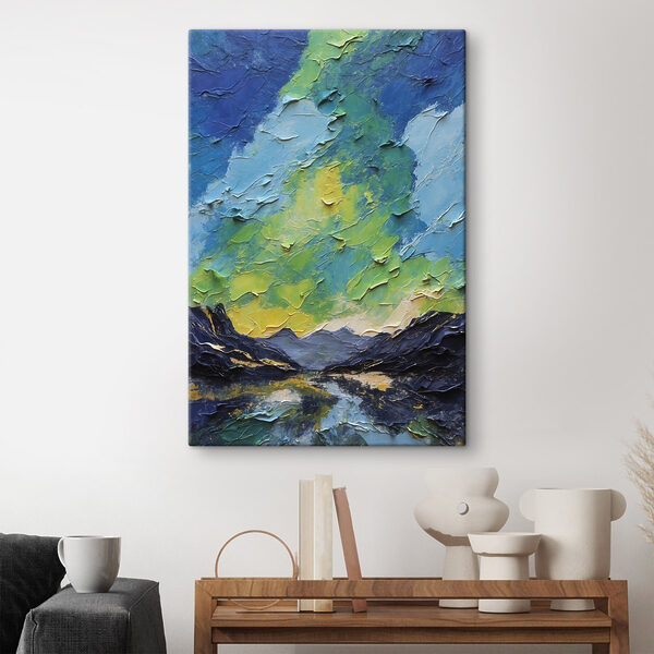 Gemälde von Bergen und Wolken Gemälde von Bergen und Wolken