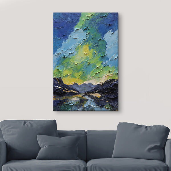 Gemälde von Bergen und Wolken Gemälde von Bergen und Wolken